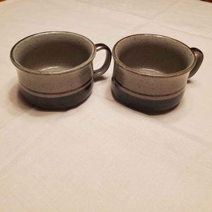 Set if 2 Handmade Earthenware Cappuccino Mugs